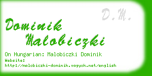 dominik malobiczki business card